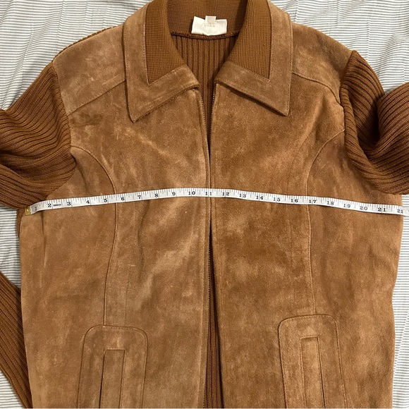 Vintage 1970s suede leather zip up sweater jacket - Picture 7 of 8